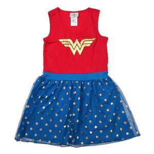 Wonder Woman Girls Red | Blue Dress size: 7-8 Years